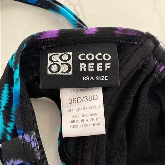 Coco Reef NWOT…Vibrant Multicolor Bikini Top - Picture 5 of 8